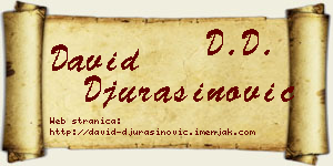 David Đurašinović vizit kartica